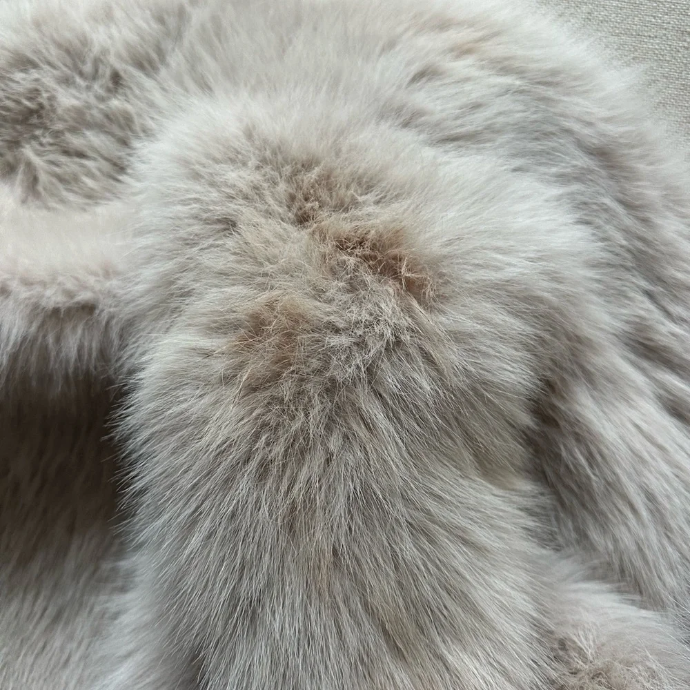 Zara Women's Faux Fur Coat - Cream - Picture 3 of 5